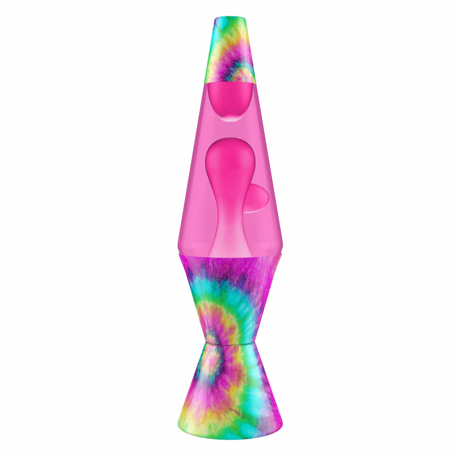 14.5″ LAMP – TIE DYE PINK SPIRAL T4
